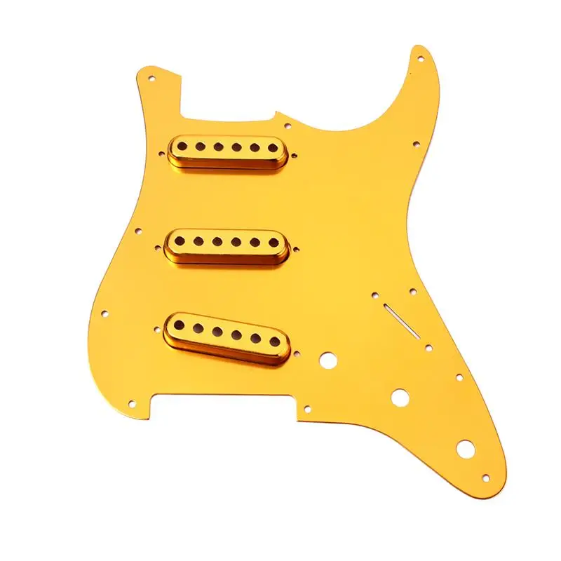 Гитара Pickguard с пикапами крышка загружена Prewired 3Ply алюминиевый сплав электрогитара