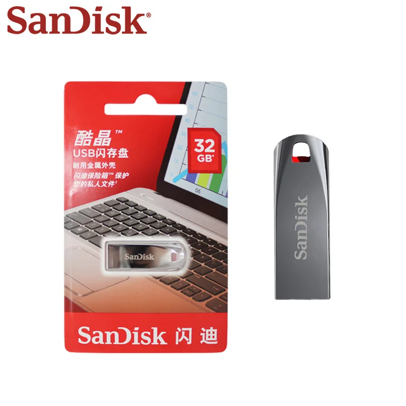 Новое поступление, флеш-накопитель sandisk с металлическим usb-накопителем, 64 ГБ, 32 ГБ, 16 ГБ, 8 ГБ, флеш-накопитель, флешка, usb-накопитель для подарка