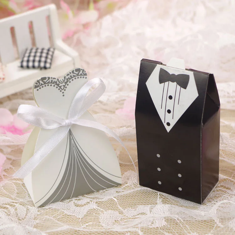 

100/pcs European new bride and groom wedding candy box wedding candy box