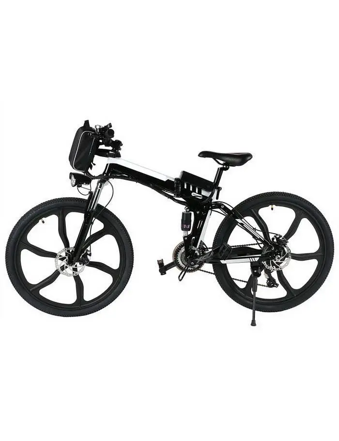 Excellent 26 inch folding electric mountain bike 48V lithium 500w SMART electric bicycle battery power instead of walking ebike 1