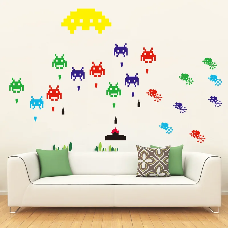 popular space invaders wall stickers-buy cheap space invaders wall popular space invaders wall stickers-buy cheap space invaders wall