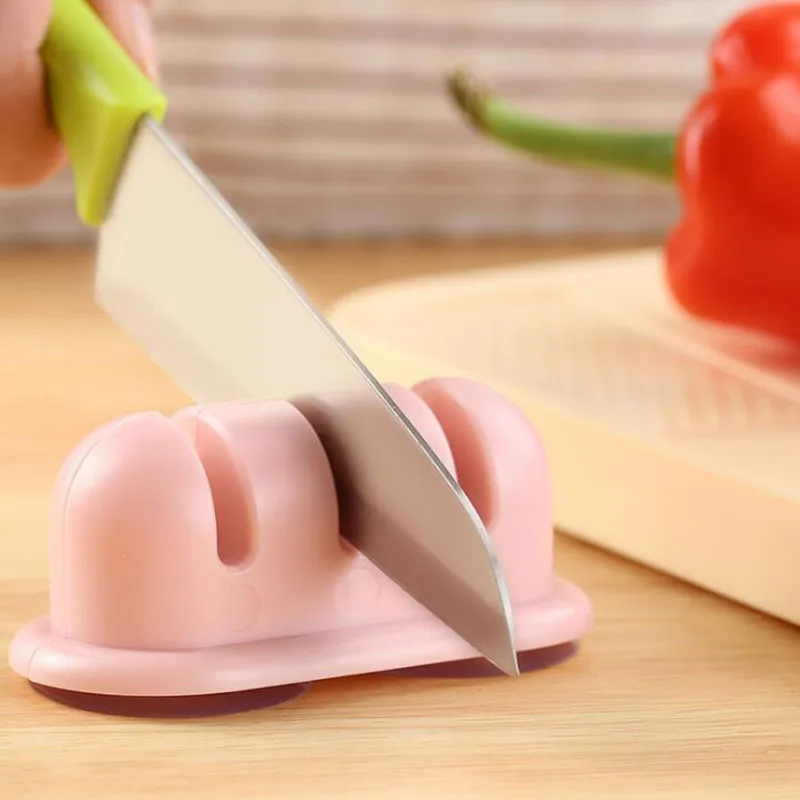 

Manual Knife Sharpener 3-Stages Knife Sharpener With Suction Base For Straight Knife Restore And Polish Blade Kitchen Accessorie