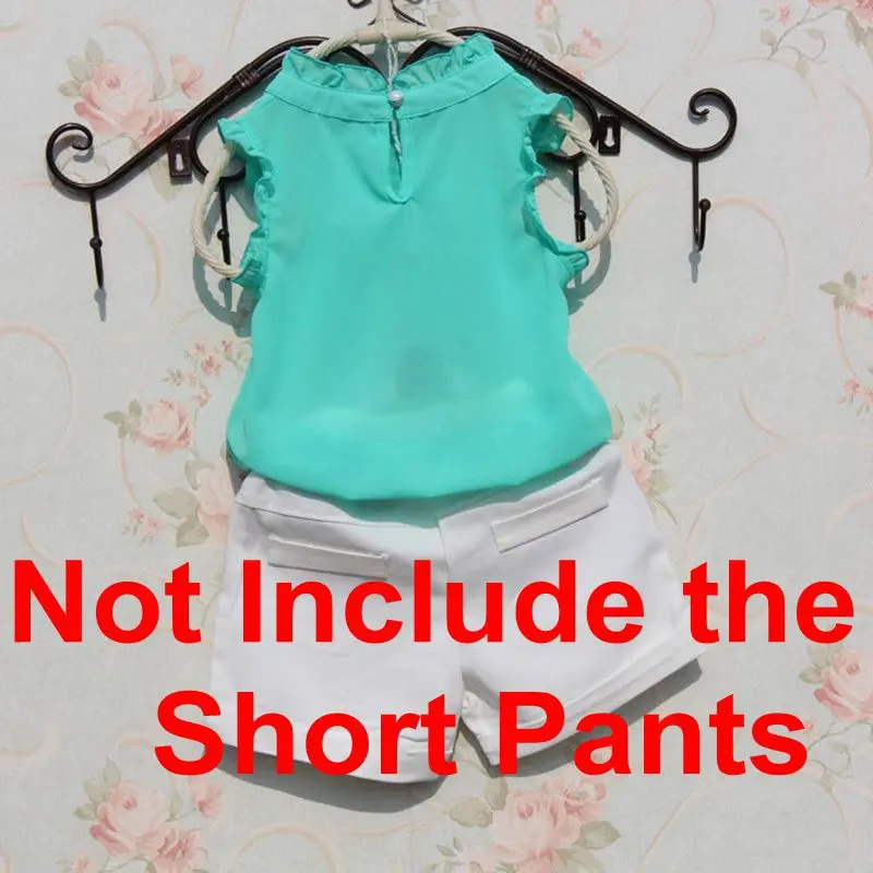 Summer baby toddler teenage girls blouse child chiffon ruffles sleeveless school girl tops shirts For kids JW1039