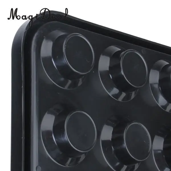 MagiDeal Professional Plastic Pool Billiard Ball Tray Holds 16 Balls - Black for Funny Indoor Table Game Sport Acee Friend Gifts