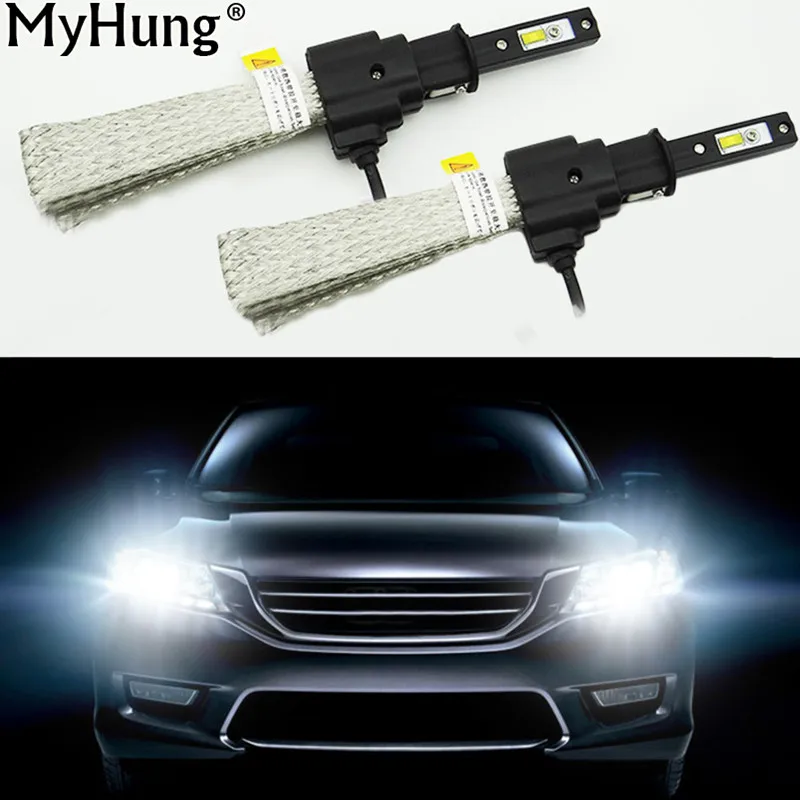 

Car LED H3 Bulb Cool White Car Replacement Headlight Fog Light Daytime Running Lamp DRL 60W 6400LM 6000K 1Pair Auto Accessories
