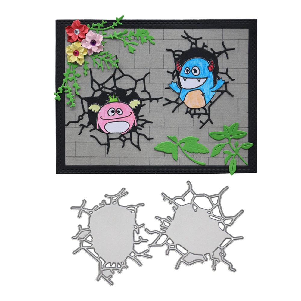 

2019 New Broken Cave Metal Cutting Die Scrapbooking Embossing Stencil Card Die For DIY Invitation Album Book Decoration 113*70mm
