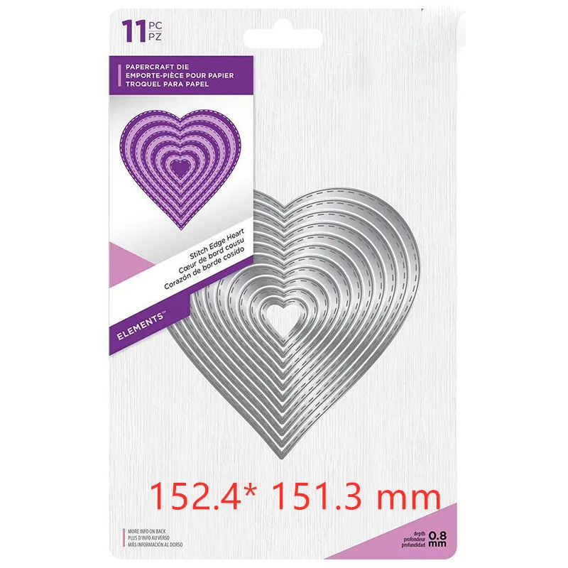 Базовая прямоугольная квадратная круглая овальная рамка в форме сердца наборы металлических режущих штампов для DIY Скрапбукинг Бумага для открыток делая - Цвет: Picture  5
