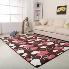 Современный Большой дом отель Кухня ковры для Гостиная Спальня коврик для детей прямоугольник Rugs розовый коричневый в форме сердца