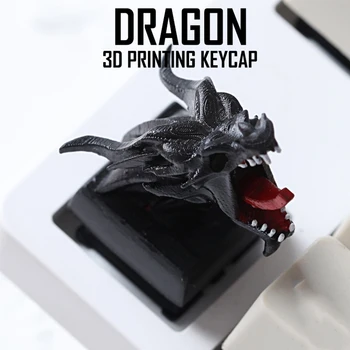 

HF New DIY Keycaps for Backlit Cherry Mechanical Gaming Keyboard Backlight R4 Height Photosensitive Resin 3D Dragon Keycaps