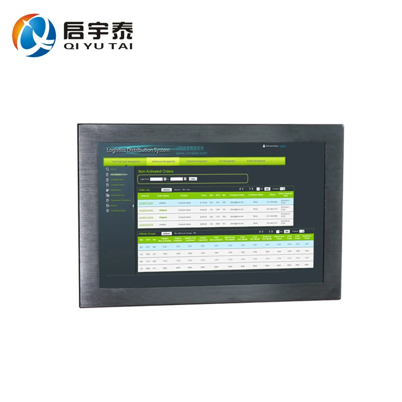 12 industrial all in one desktop pc touch Resistive wide screen Resolution 1280X800 4gb ddr3 32g