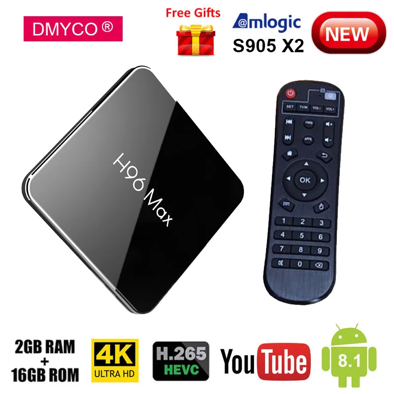 

Original New Chip Amlogic S905X2 Smart TV Box Android 8.1 BT4.0 H.265 USB3.0 5G WIFI 4K Smart Media Player H96 Max Set-top Box