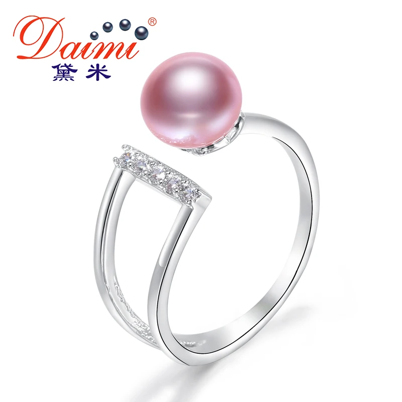 

Daimi 8-9MM Freshwater Pearl Ring 6 Color New Style Gift For Women Natural Pearl Ring