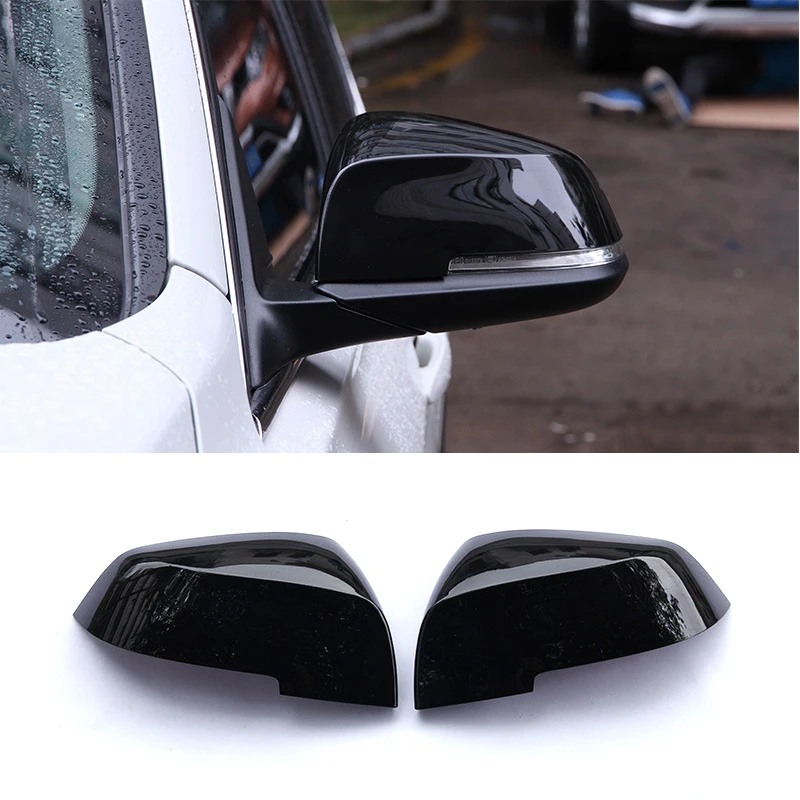 

For BMW 3 Series F30 F31 2013-2016 Car Accessories Car Outside Review Mirror Cover Trim Sticker Piano black Carbon fiber Colors