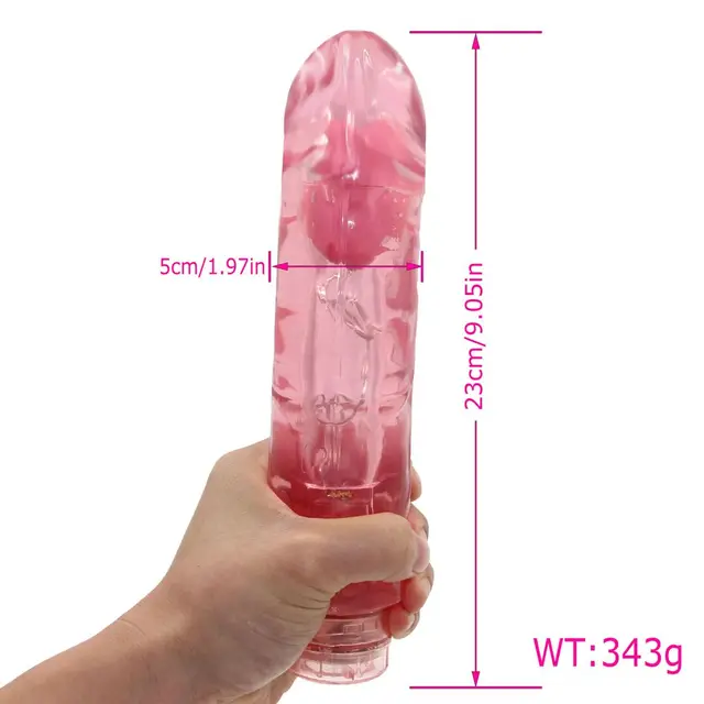 YEMA Big Thick Dildo Vibrator Jelly Vibrating Cock Realistic Huge Penis G-spot Sex Toys for Woman Female Masturbator 6