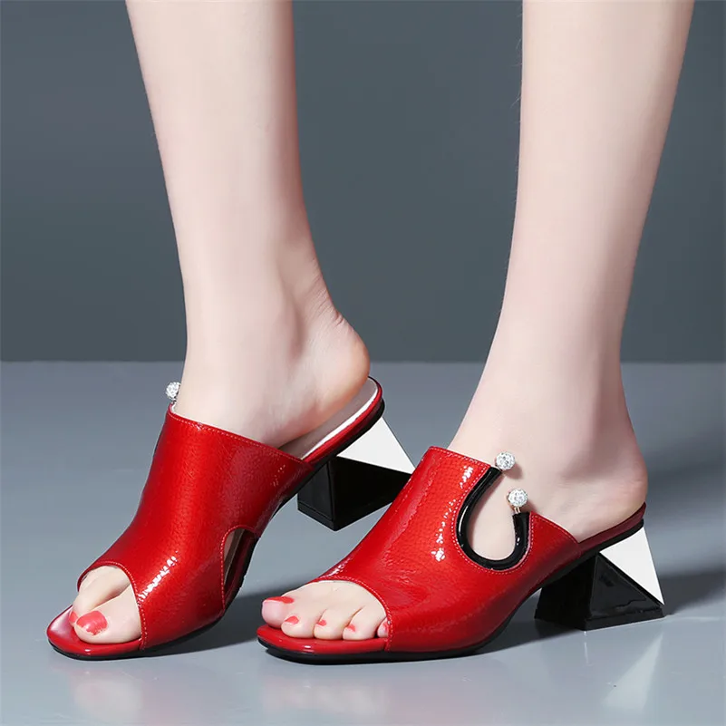 

Dilalula Gladiator Sandals Women 2019 Chic Genuine Leather High Heels Shoes Woman Fashion Dress Wedding Party Shoes Woman