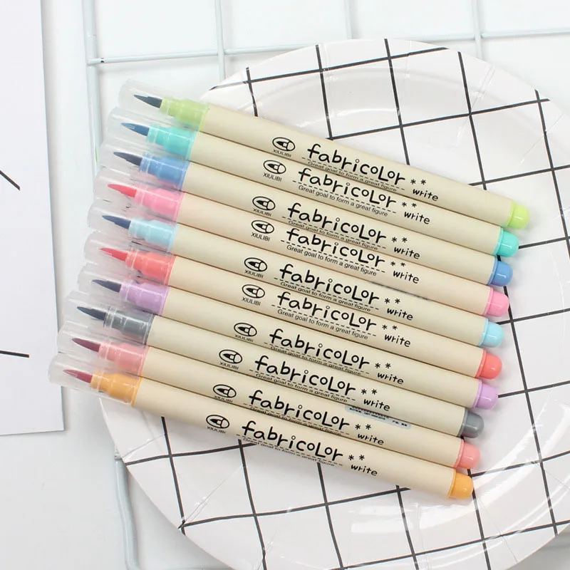 10 шт./лот, милые цветные ручки для рисования, цветные маркеры, набор для каллиграфии, принадлежности для рисования, подарки для детей