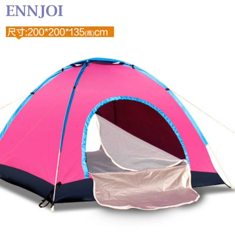 Us 19 39 10 Off 3 Or 4 Person One Bedroom Camping Tent Single Layer 190d Oxford Cloth Outdoor Hiking Backpacking Camping Tent Automatic In Tents