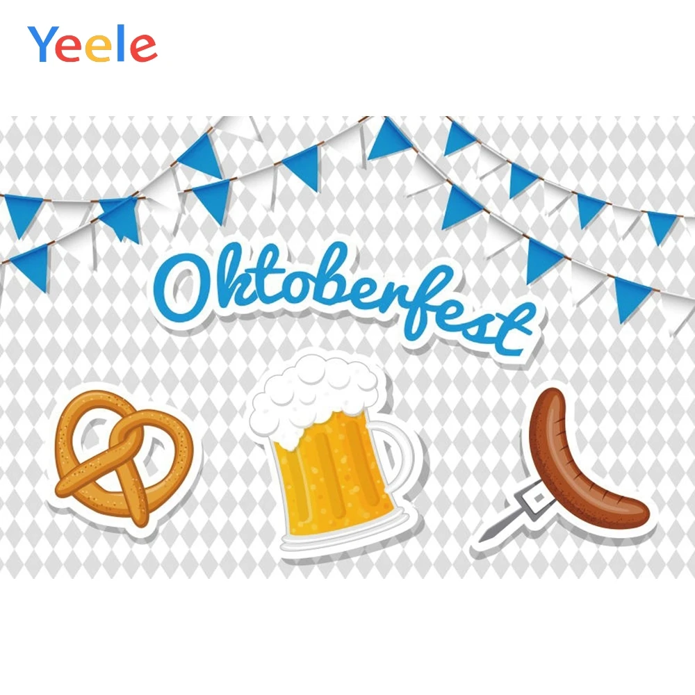 

Yeele Oktoberfest Festivals Carnival Party Photo Backgrounds Toast Beer Sausage Custom Photography Backdrops For Photo Studio