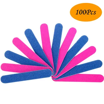 

100 Pcs Disposable Nail Files Double Sided Nail Buffering Files Emery Boards Manicure Pedicure Tools Set