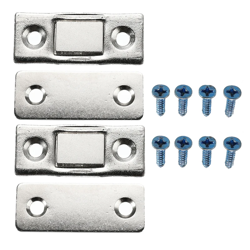 

2pcs/Set Ultra Thin Strong Door Closer Magnetic Door Catch Latch Door Magnet For Furniture Cabinet Cupboard With Screws