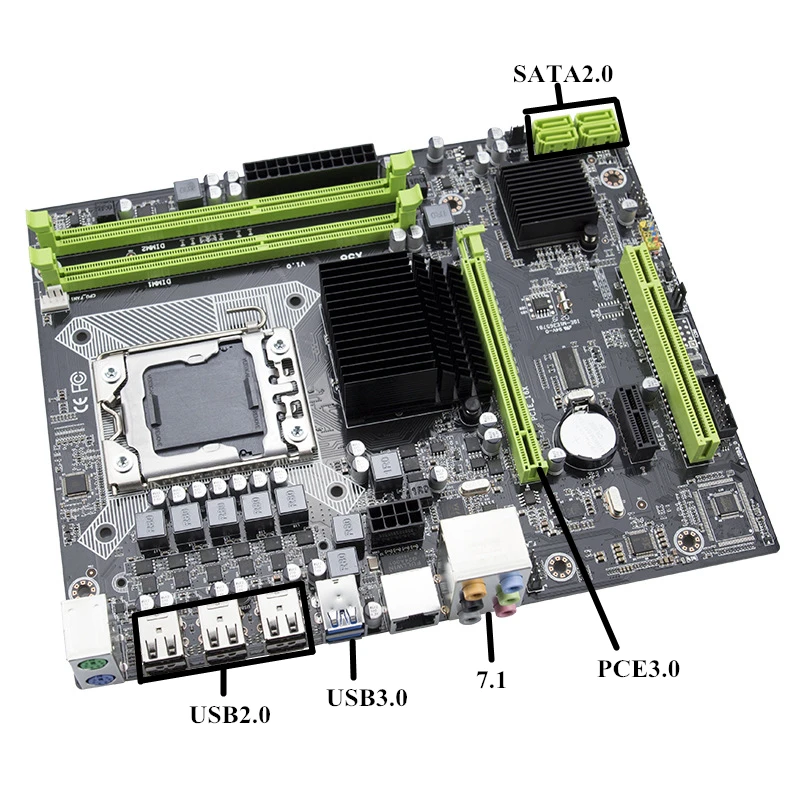 X58 LGA1366 материнская плата USB2.0 USB3.0 PCE3.0 32G поддержка регистра и сервера памяти ecc