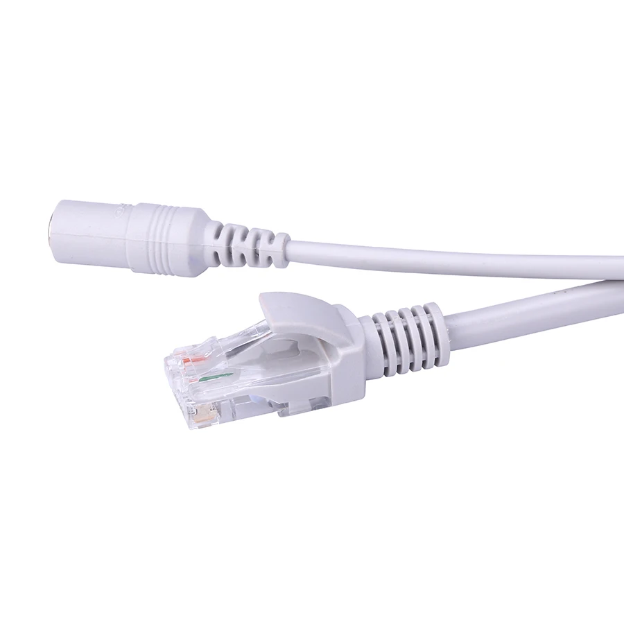 Surveillance Network Cable 70cm RJ45 Ethernet With DC Power Female