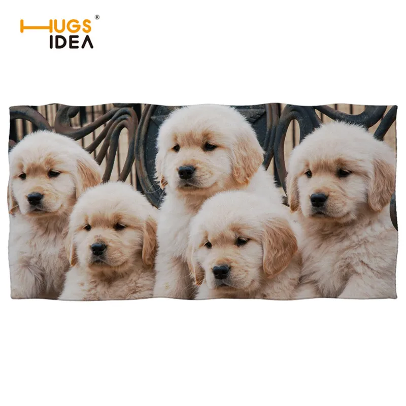 

HUGSIDEA Microfiber Beach Towel Animal Labrador Dog 3D Print Quick Dry Home Textile Bath Towel Large Thick Hand Towels Btahroom
