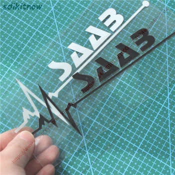 

1pc New 7x20cm Heart Car Sports Decal Sticker Styling Windows Door Decoration For saab 9-3 9-5 93 95 900 9000 accessories