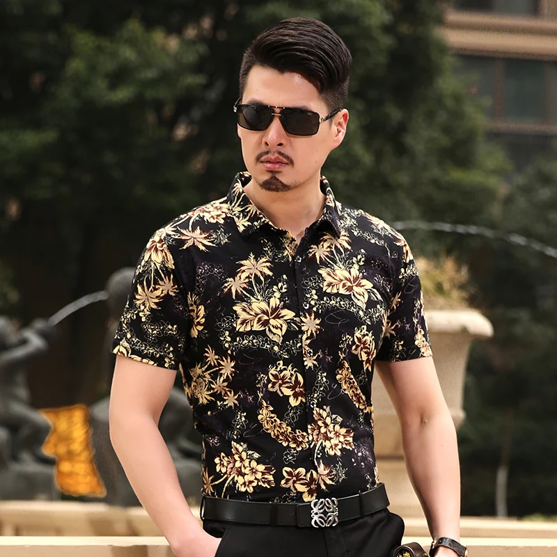 New Summer Fashion Mens Hawaiian Shirts 