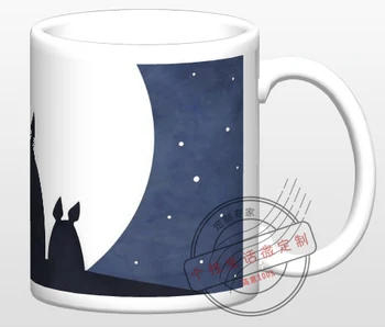 

New Totoro Ceramic Coffee Mug White Color Or Color Changed Cup Moon Star