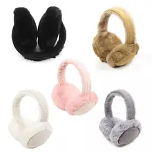 Зимние Утепленные плюшевые наушники для взрослых; Милые однотонные наушники ярких цветов; складные переносные наушники для путешествий; Теплая повязка на голову; 5 цветов