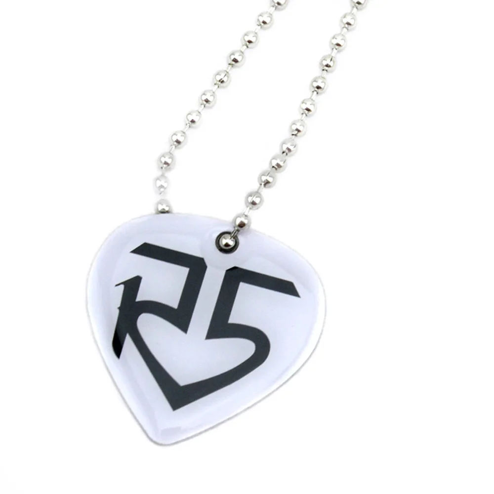 1 шт. R5 в форме сердца Алюминий Dog Tag кулон Цепочки и ожерелья с 24 дюймовый шарик