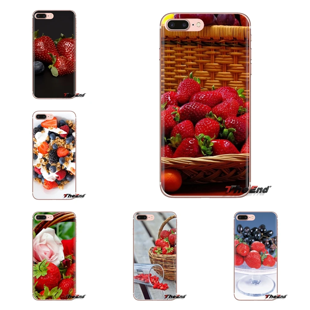 Food Wallpaper Berries Strawberries Silicone Phone Shell Case For Samsung Galaxy A3 A5 A7 A9 A8 Star A6 Plus 2018 2015 2016 2017 |