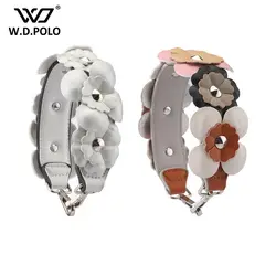 WDPOLO новый цветок Дизайн Для женщин Сумки ремень шикарные женские короткие ремень сумки Мода удобства проведения лямки C225