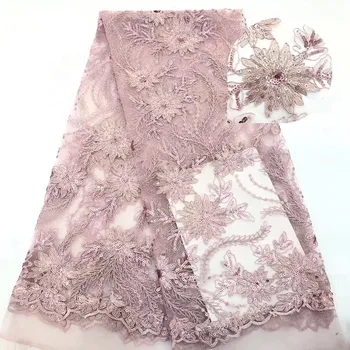 

Newest African Tulle Lace Fabrics With sequins Embroidery pink Net Laces African French Laces High Quality Tulle Laces fb65-2585