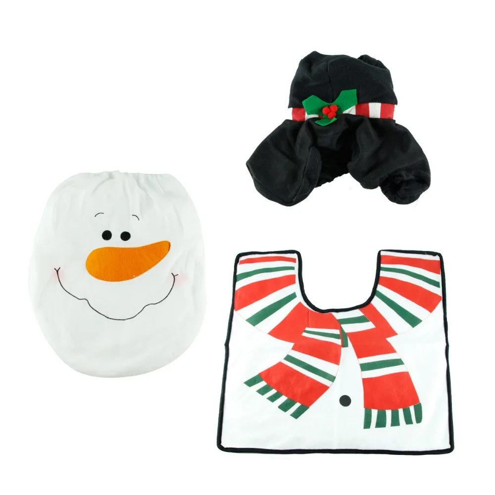 YORIWOO 3 шт. Санта Клаус Туалет набор Лось Снеговик Navidad Happy Новый год веселые