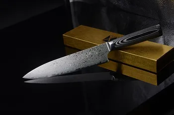 

2016 New Japanese AUS10 damascus 8 inch professional chef knife cooking tools kitchen accessories with gift box