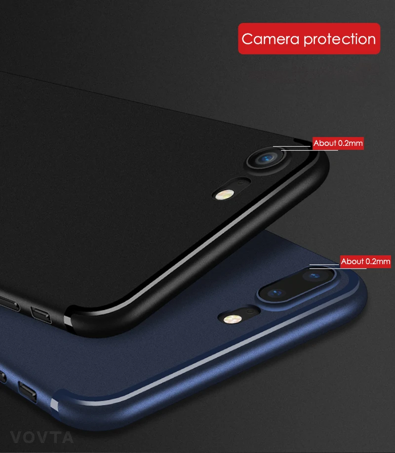 VOVTA Luxury Brand Silicone TPU Case for iPhone 7 Cases 7 plus 8 Soft Silicon iPhone 8 Case 8 Plus Candy Full Cover Phone Cases 4