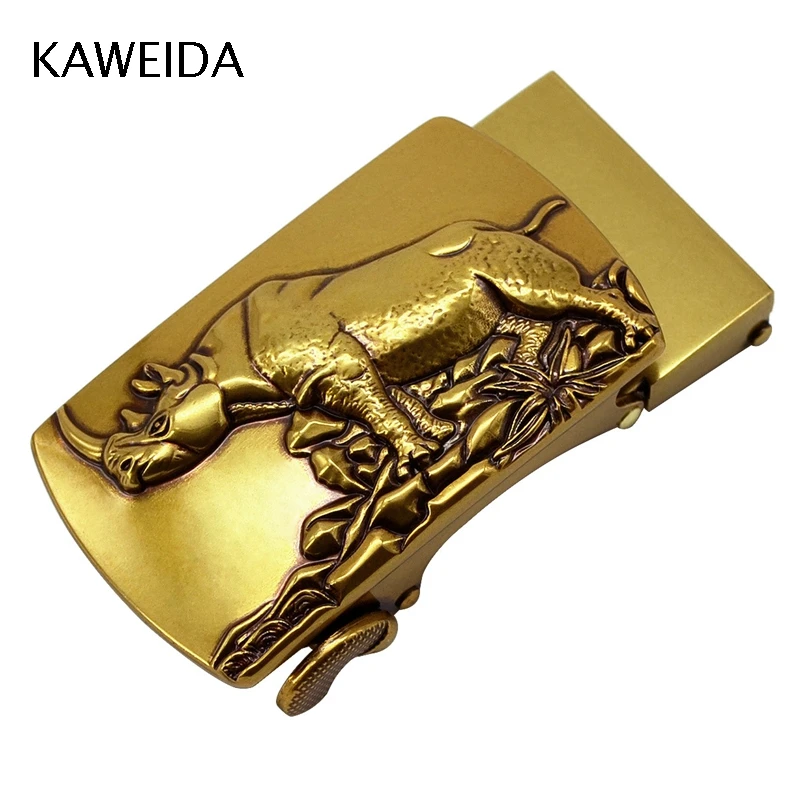 KWD роскошный брендовый дизайнерский ремень металлическая автоматическая пряжка для 3,5 см Ширина кожаный поясной ремень пряжка без кож Kemer - Цвет: style 11 gold