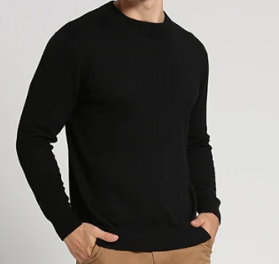 Новое поступление мужские модные кашемировые пуловеры основные горячие продажи свитера кашемировая смесь с фабрики OEM DFP939 - Цвет: Oblack