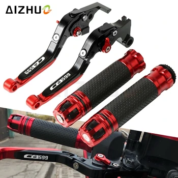 

Motorcycle Brake Clutch Lever Extendable+Handle Grips Handlebar For HONDA CB599/CB600F HORNET 1998-2006 2005 2004 2003 2002 2001