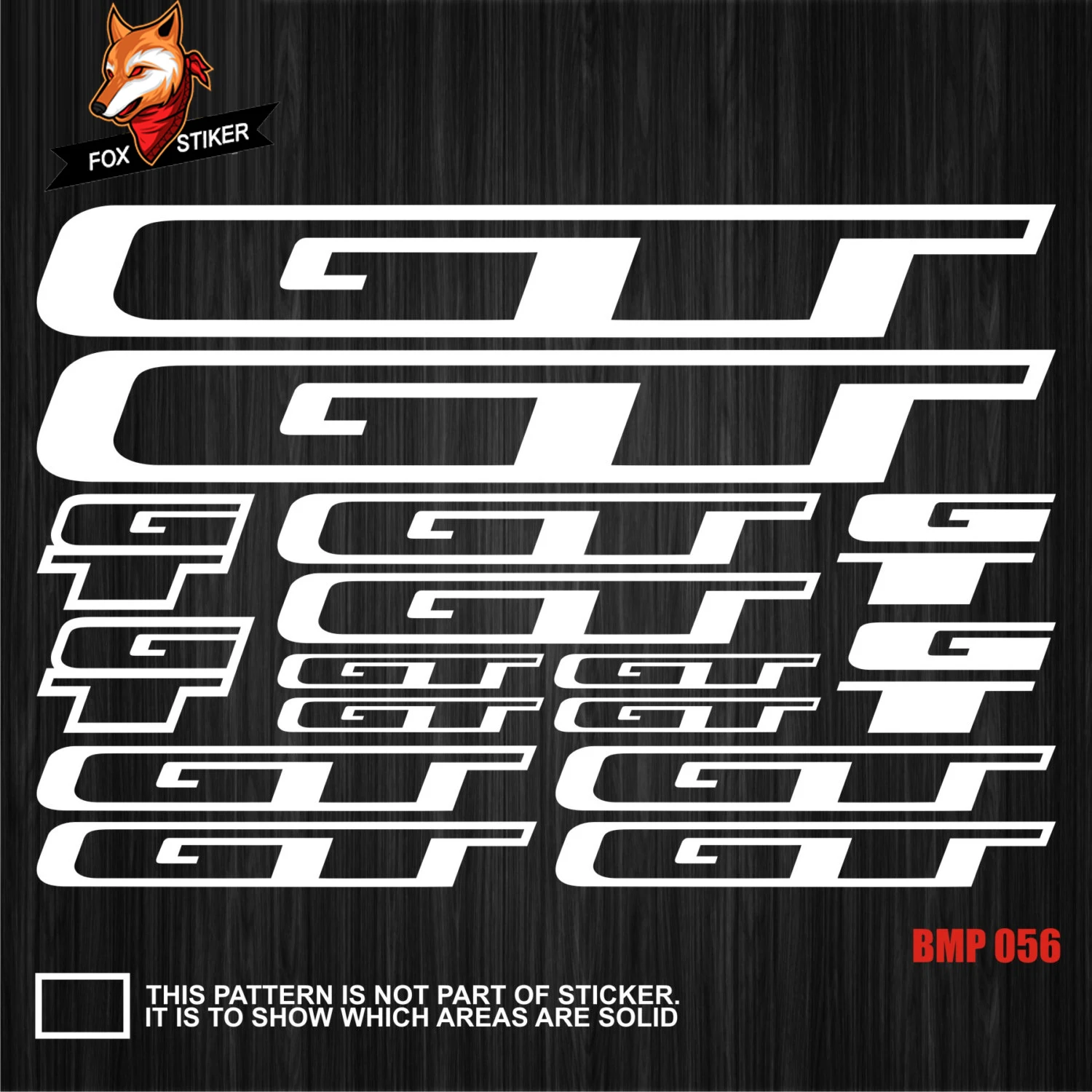 GT Bicycle Frame Stickers Vinyl Logo Decals Graphic Set Adhesive 4 Pcs