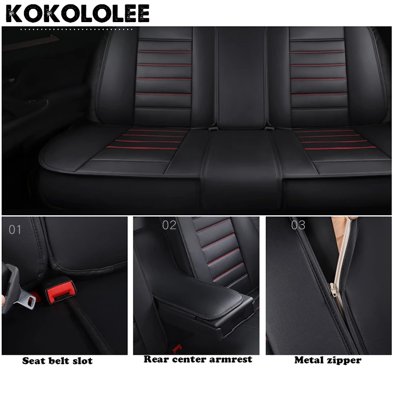 kokololee Leather Car Seat Covers for suzuki grand vitara mercedes rx 570 gg rx580 bmw e34 Automotive seat cover car-styling