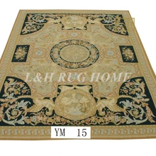 9'x12' Aubusson ковры шерстяные красный дизайн, французский ковер Обюссон, тканый ковер