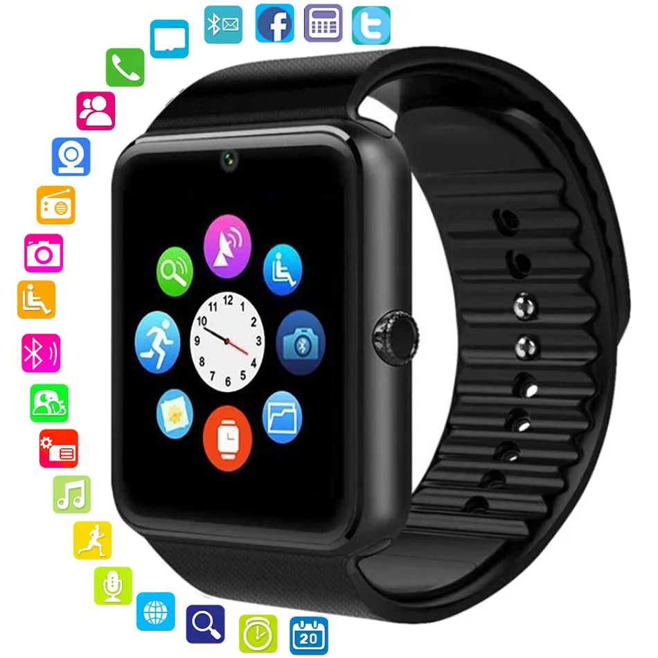 

GT08 Smart Watch Clock Sync Notifier Support Sim TF Card Bluetooth Connectivity Android Phone Smartwatch Alloy Smartwatch Z60