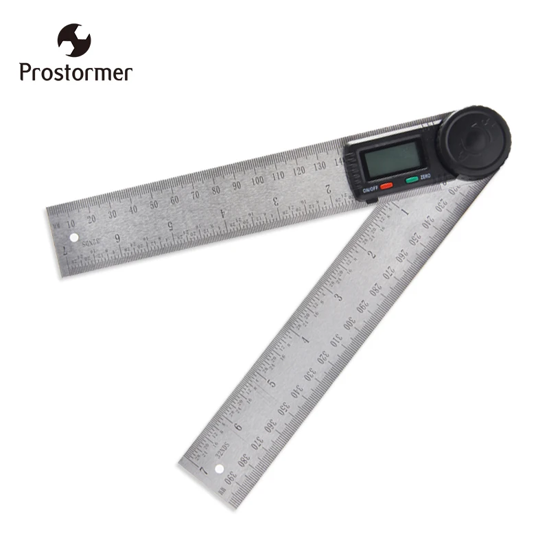 

PROSTORMER Protractor Digital Angle Finder Ruler Meter 360 Degree Protractor Steel Inclinometer Goniometer Electronic Angle lock