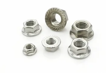 

100pcs/Lot Free Shipping Metric M5 304 Stainless Steel Hex Head Flange Nuts