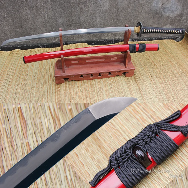 Grade A Japanese Katana Sword Soshu Kitae Damascus Steel Folding