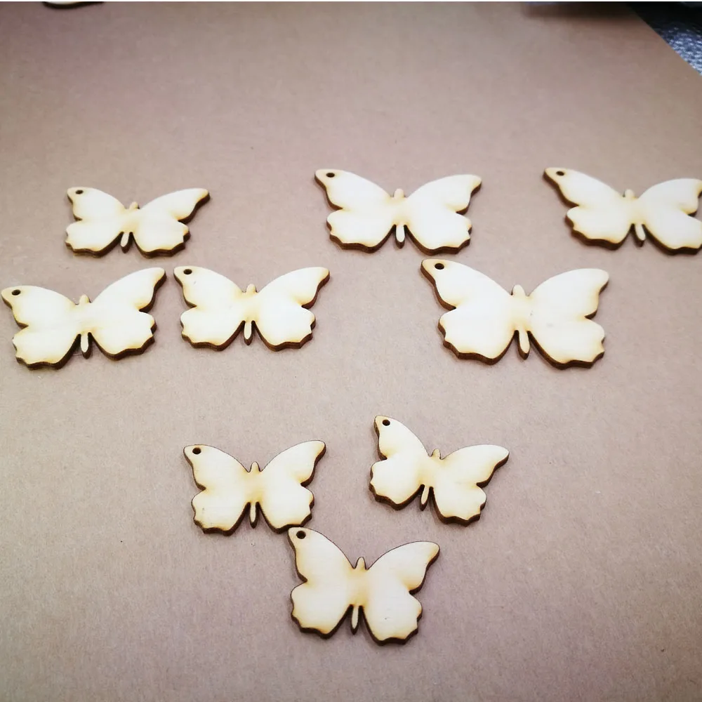(100pcslot)Customized wedding wooden butterfly,Blank Unfinished wooden crafts bulk scrapbooking card making pegs wood butterfly