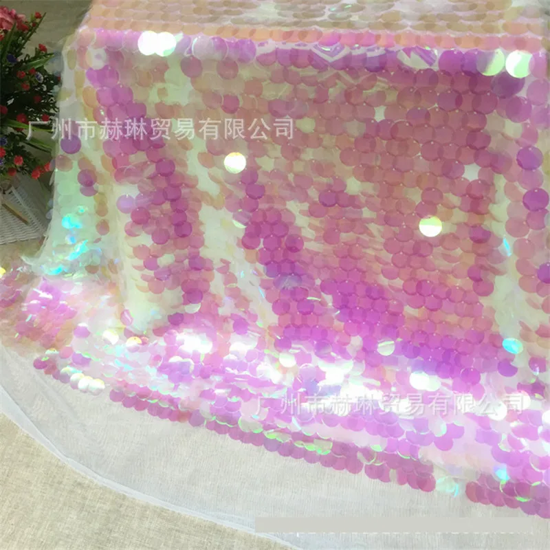 Iridescent Sequin Party Tablecloth Glitter Fabric Party Backdrops For Wedding Christmas Baby Shower Mermaid Unicorn Decor PT58 (8)